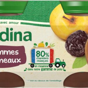 Grossiste Compote bébé dès 4-6 mois pommes pruneaux 4x130g - BLEDINA