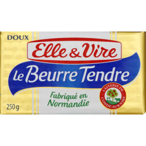 Grossiste Plaquette de Beurre tendre Doux 250g - ELLE & VIRE