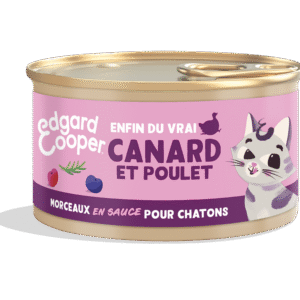 Grossiste Pâtée Pour Chat Junior En Sauce Au Canard & Au Poulet 85g - Edgard Cooper