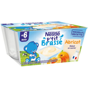 Grossiste P'tit brassé abricot dès 6 mois 4x100 g - NESTLE