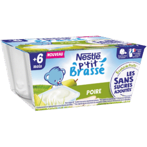 Grossiste P'tit brassé poire dès 6 mois 4x90g - NESTLE