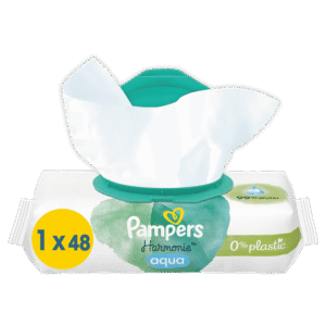Grossiste Lingettes Bébé Harmonie Aqua x48 - PAMPERS