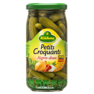 Grossiste Petits cornichons aigres-doux 185g - KUHNE
