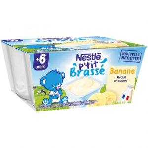 Grossiste P'tit brassé banane dès 6 mois 4x100 g - NESTLE
