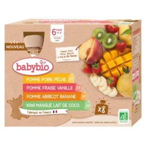 Grossiste Gourde multi fruits Bio 8x90g - BABYBIO