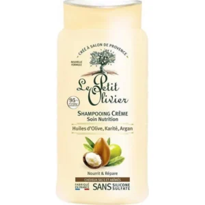 Grossiste Shampooing crème l'huiles d'olive, karité, argan 250ml - LE PETIT OLIVIER