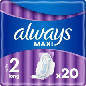 Grossiste Serviettes Hygiéniques avec Ailettes Taille 2 Long Maxi - ALWAYS